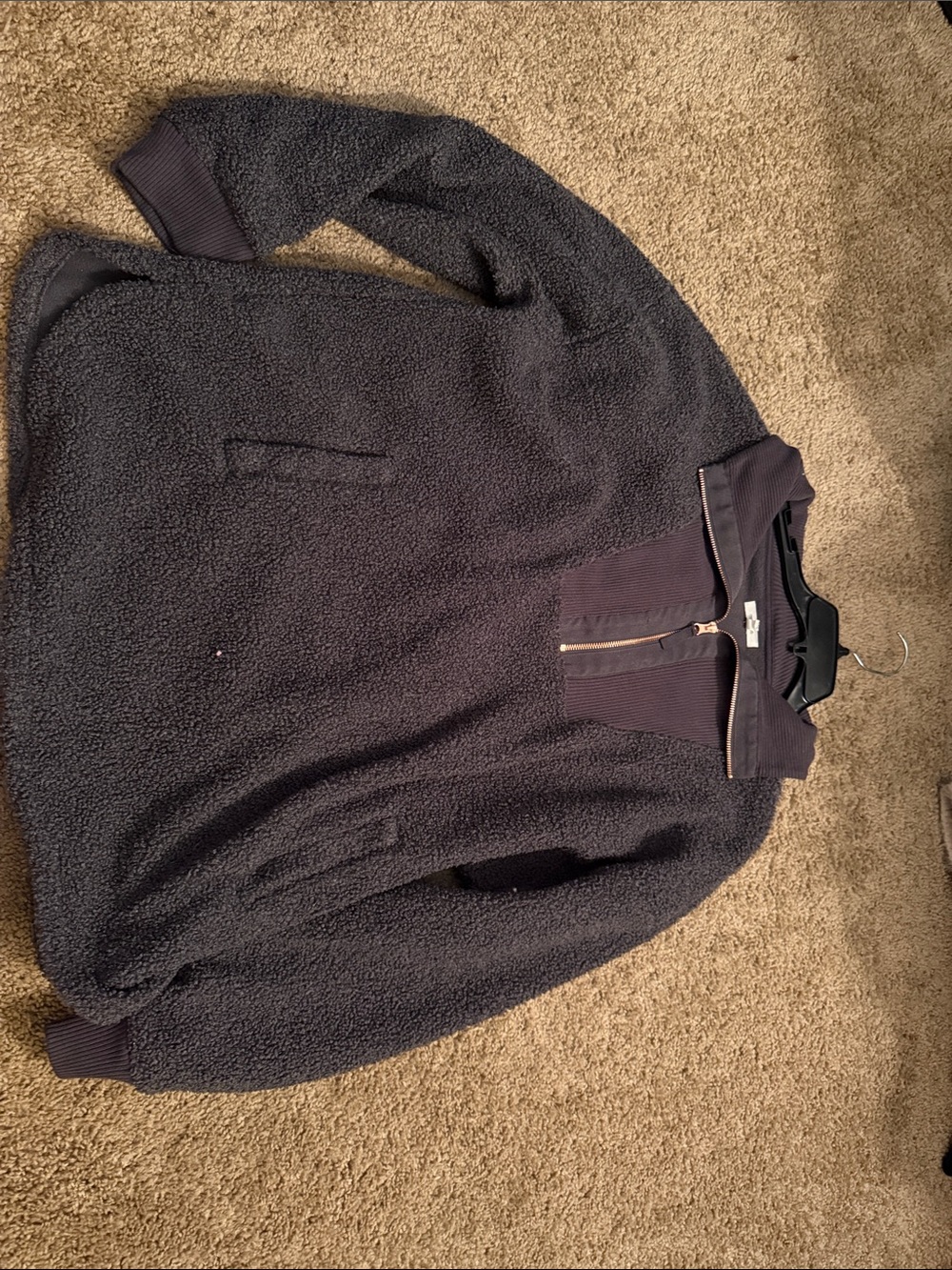 Maurices Zip-Up Sherpa Pullover - Charcoal